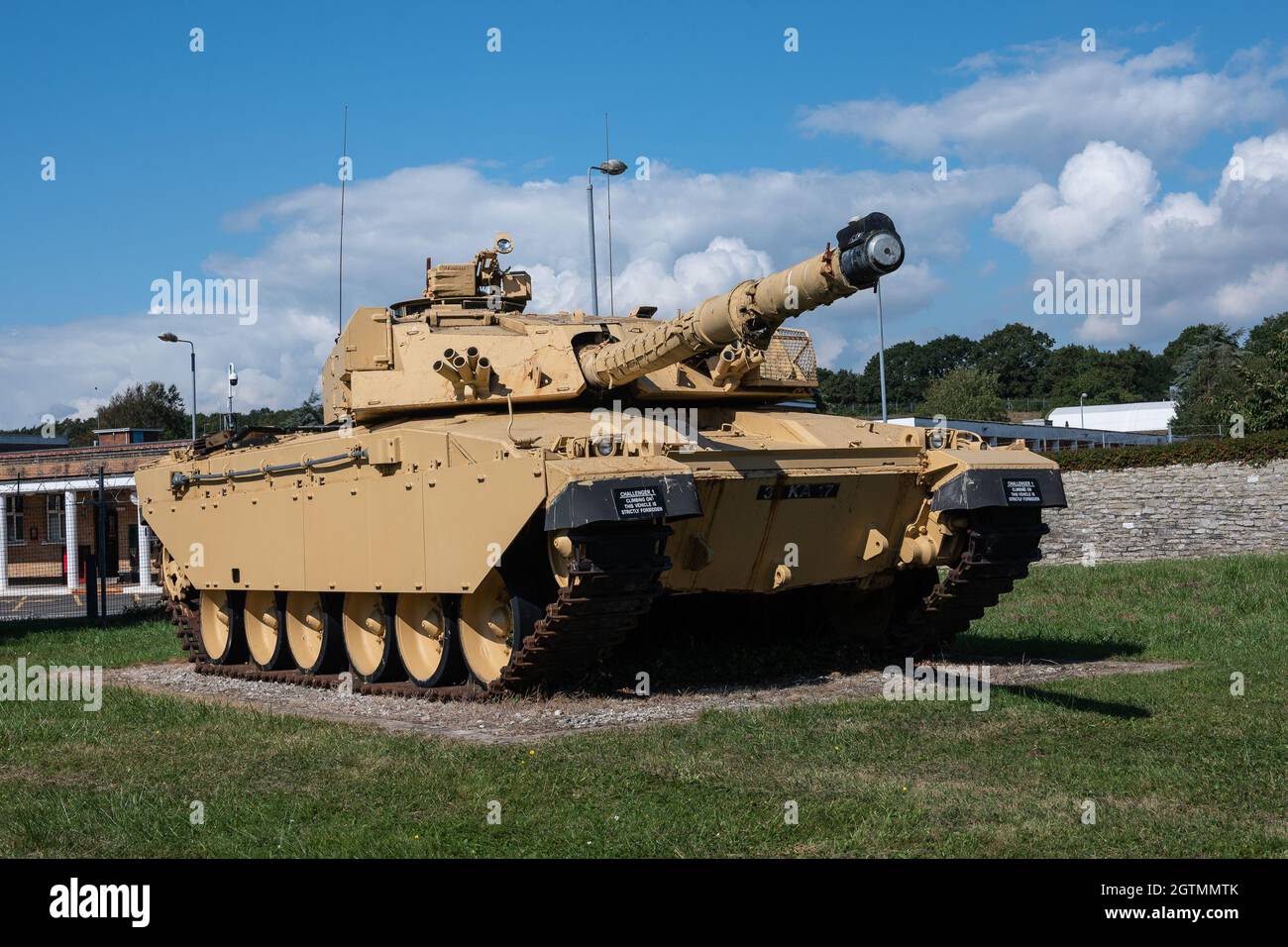 British Army Challenger 2 Panzer im Lager Bovington. Stockfoto