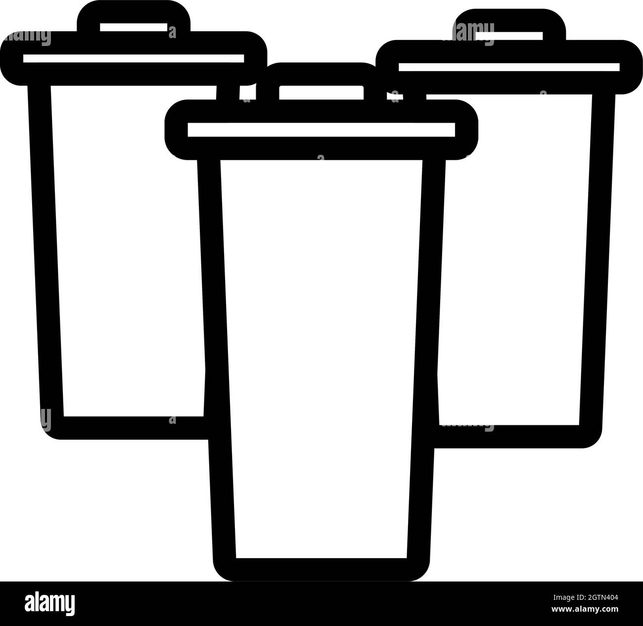 Müllcontainer Mit Dem Symbol „Separated Trash“ Stock Vektor