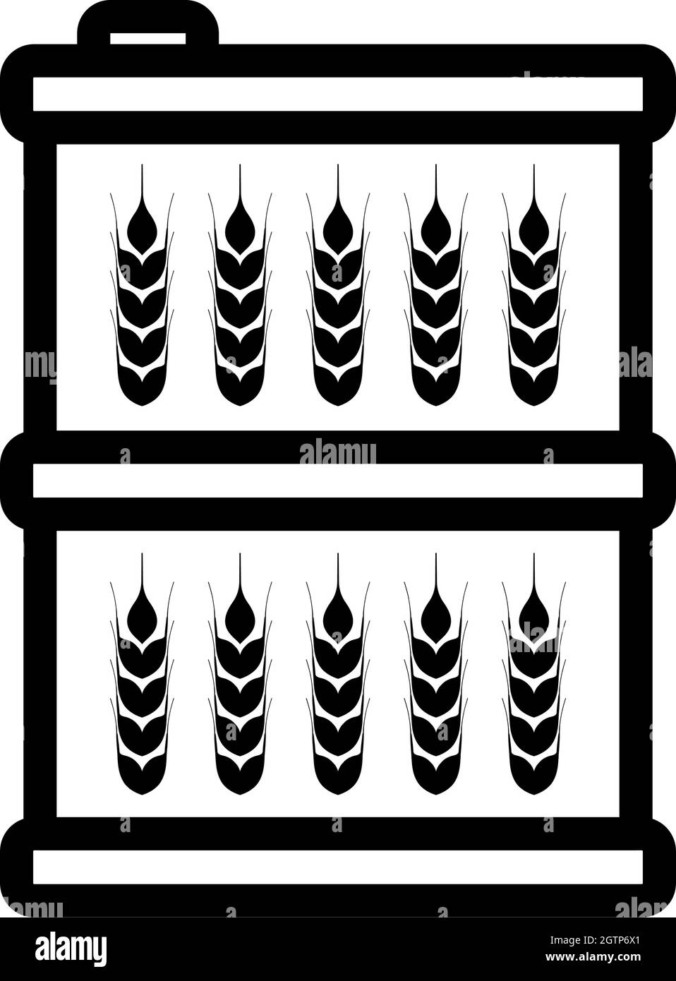 Lauf Mit Symbol Für Weizensymbole Stock Vektor