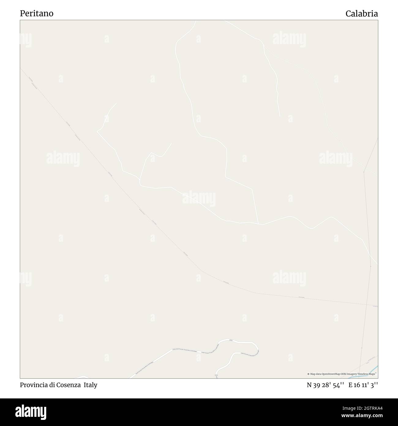 Peritano, Provincia di Cosenza, Italien, Kalabrien, N 39 28' 54'', E 16 11' 3'', Karte, Timeless Map veröffentlicht im Jahr 2021. Reisende, Entdecker und Abenteurer wie Florence Nightingale, David Livingstone, Ernest Shackleton, Lewis and Clark und Sherlock Holmes haben sich bei der Planung von Reisen zu den entlegensten Ecken der Welt auf Karten verlassen.Timeless Maps kartiert die meisten Orte auf der Welt und zeigt die Verwirklichung großer Träume Stockfoto