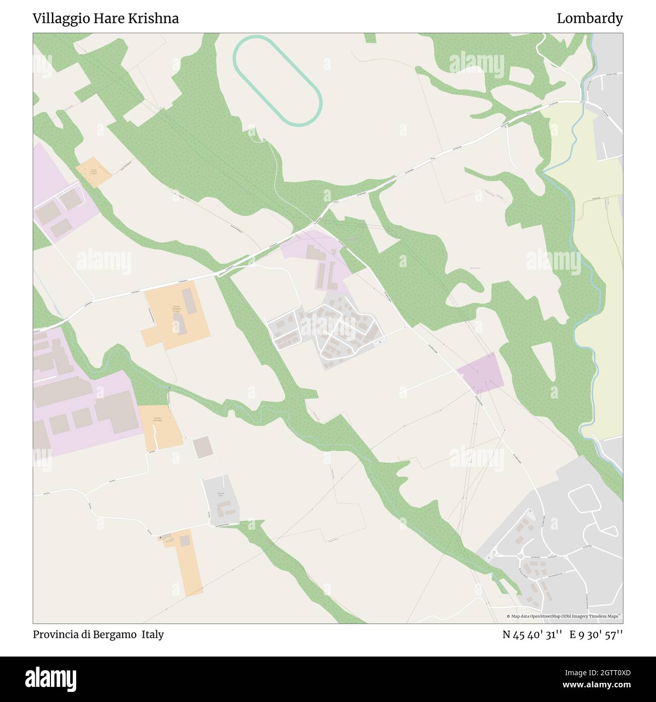 Villaggio Hare Krishna, Provincia di Bergamo, Italien, Lombardei, N 45 40' 31'', E 9 30' 57'', map, Timeless Map veröffentlicht im Jahr 2021. Reisende, Entdecker und Abenteurer wie Florence Nightingale, David Livingstone, Ernest Shackleton, Lewis and Clark und Sherlock Holmes haben sich bei der Planung von Reisen zu den entlegensten Ecken der Welt auf Karten verlassen.Timeless Maps kartiert die meisten Orte auf der Welt und zeigt die Verwirklichung großer Träume Stockfoto