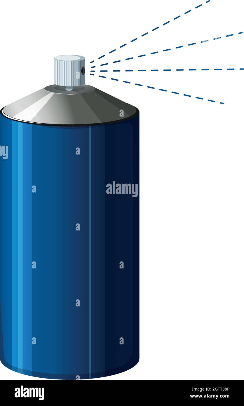 Sprühflasche in blauer Farbe Stock Vektor