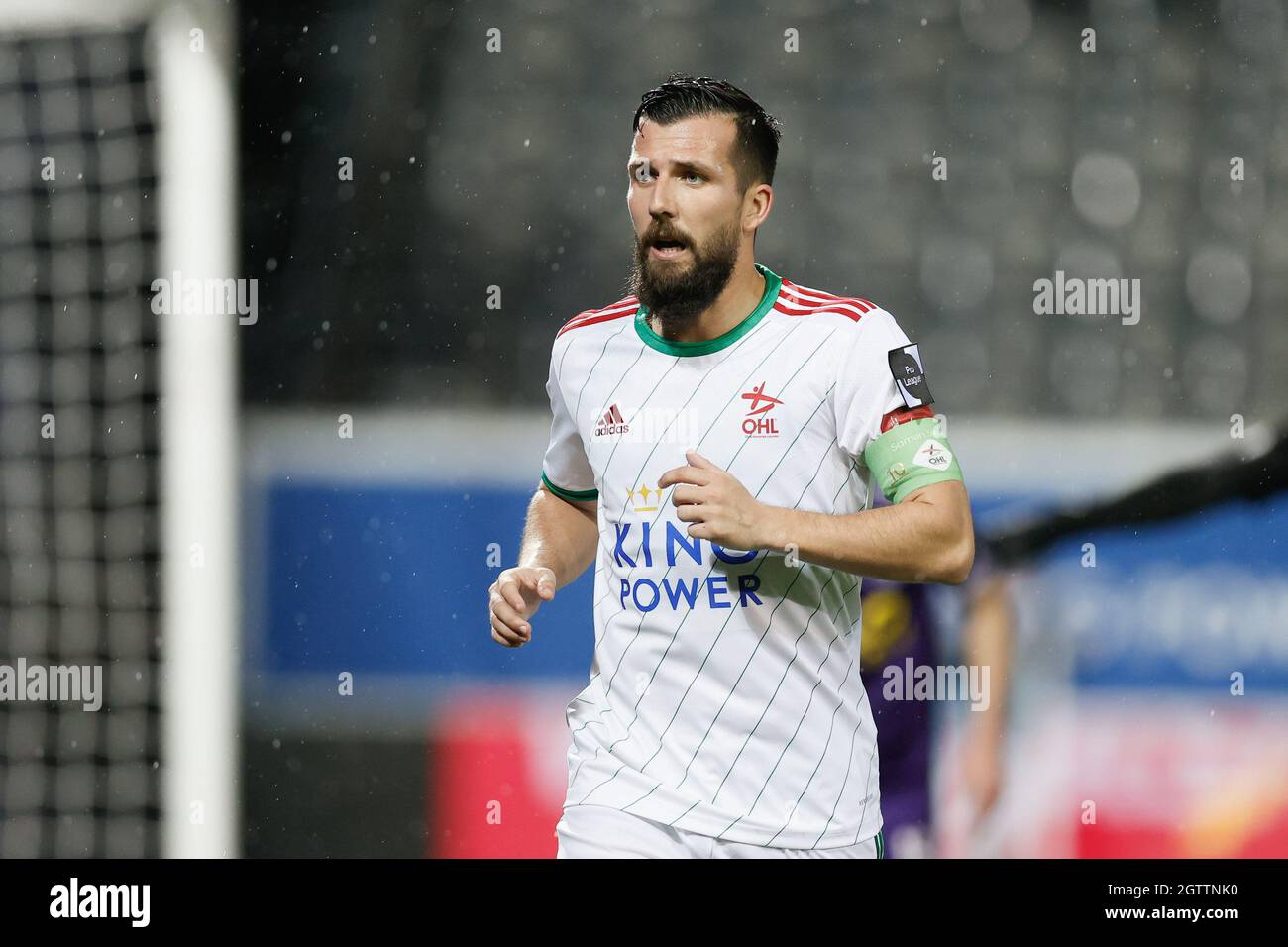 OHL's Xavier Mercier im Bild während eines Fußballmatches zwischen Oud-Heverlee Leuven und Beerschot VA, Samstag, 02. Oktober 2021 in Leuven, am 10. Tag der Stockfoto