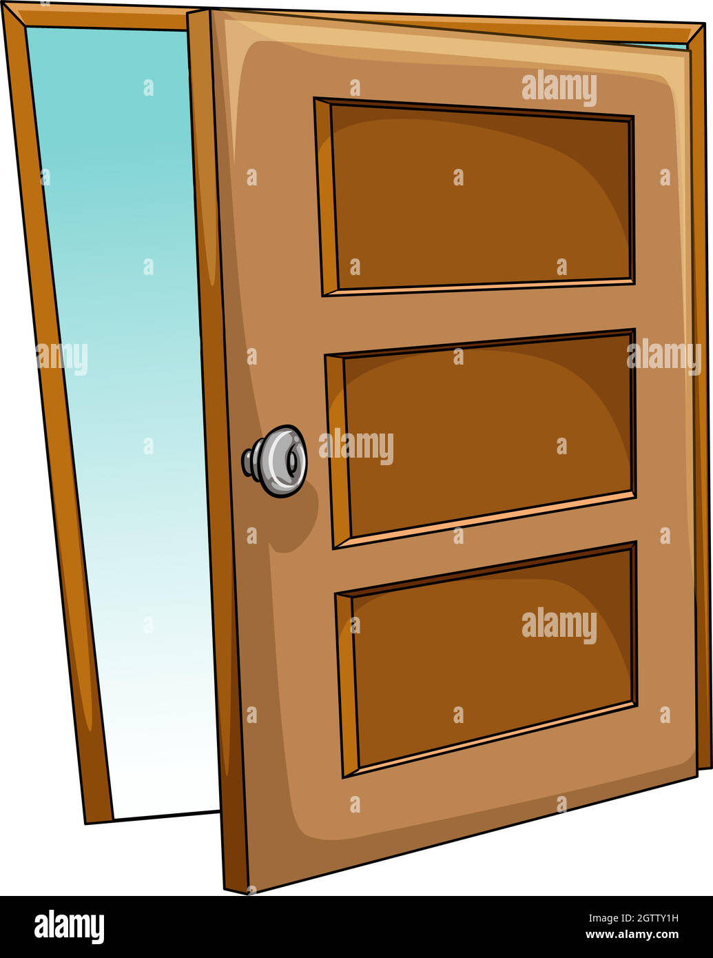 Eine Tür Stock Vektor