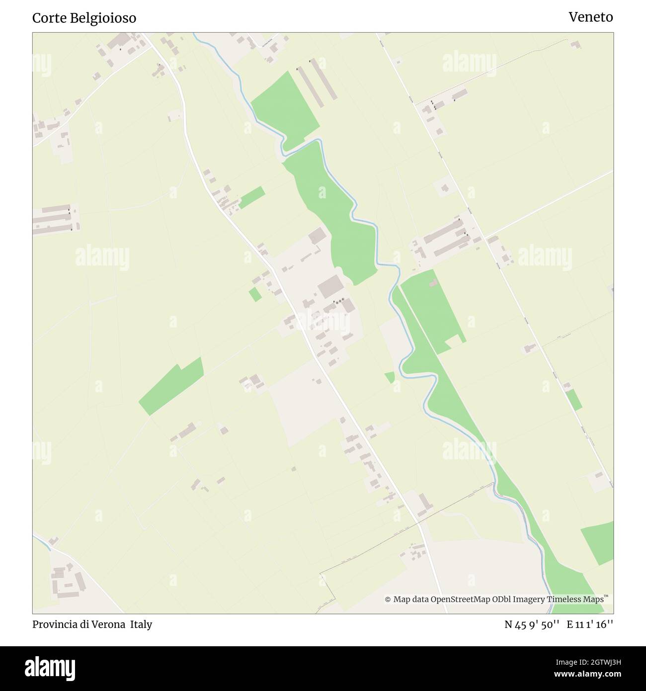 Corte Belgioioso, Provincia di Verona, Italien, Venetien, N 45 9' 50'', E 11 1' 16'', map, Timeless Map veröffentlicht im Jahr 2021. Reisende, Entdecker und Abenteurer wie Florence Nightingale, David Livingstone, Ernest Shackleton, Lewis and Clark und Sherlock Holmes haben sich bei der Planung von Reisen zu den entlegensten Ecken der Welt auf Karten verlassen.Timeless Maps kartiert die meisten Orte auf der Welt und zeigt die Verwirklichung großer Träume Stockfoto