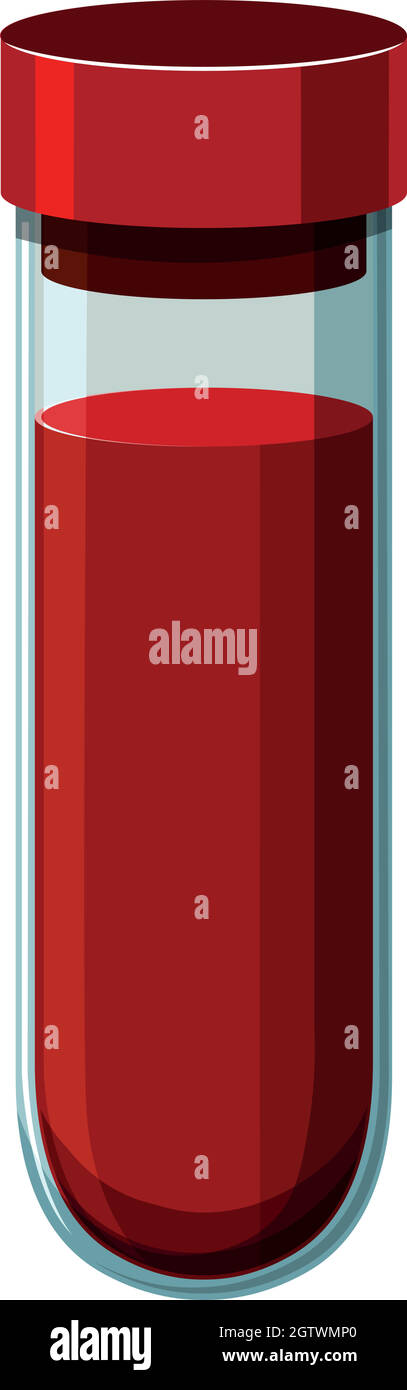 Menschliches Blut im Reagenzglas Stock Vektor