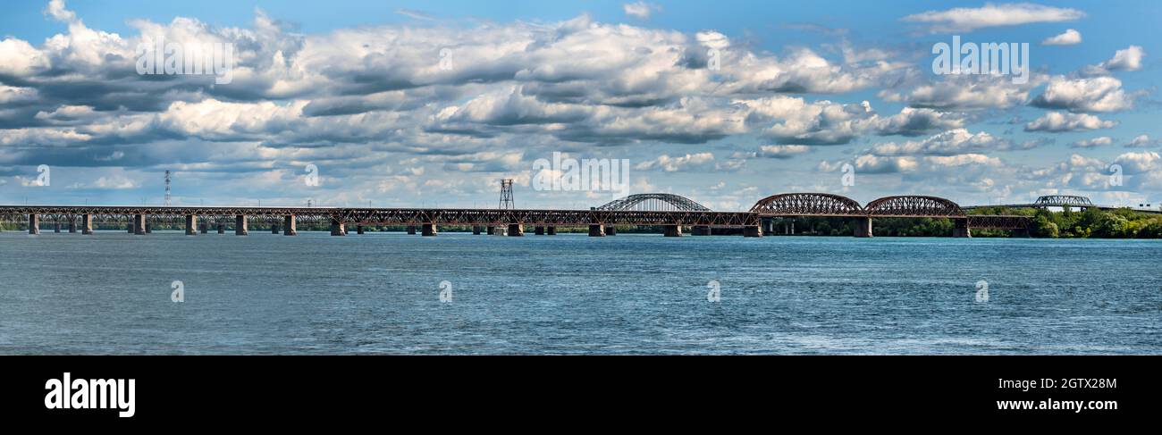 Brücke über den St. Lawrence River Stockfoto