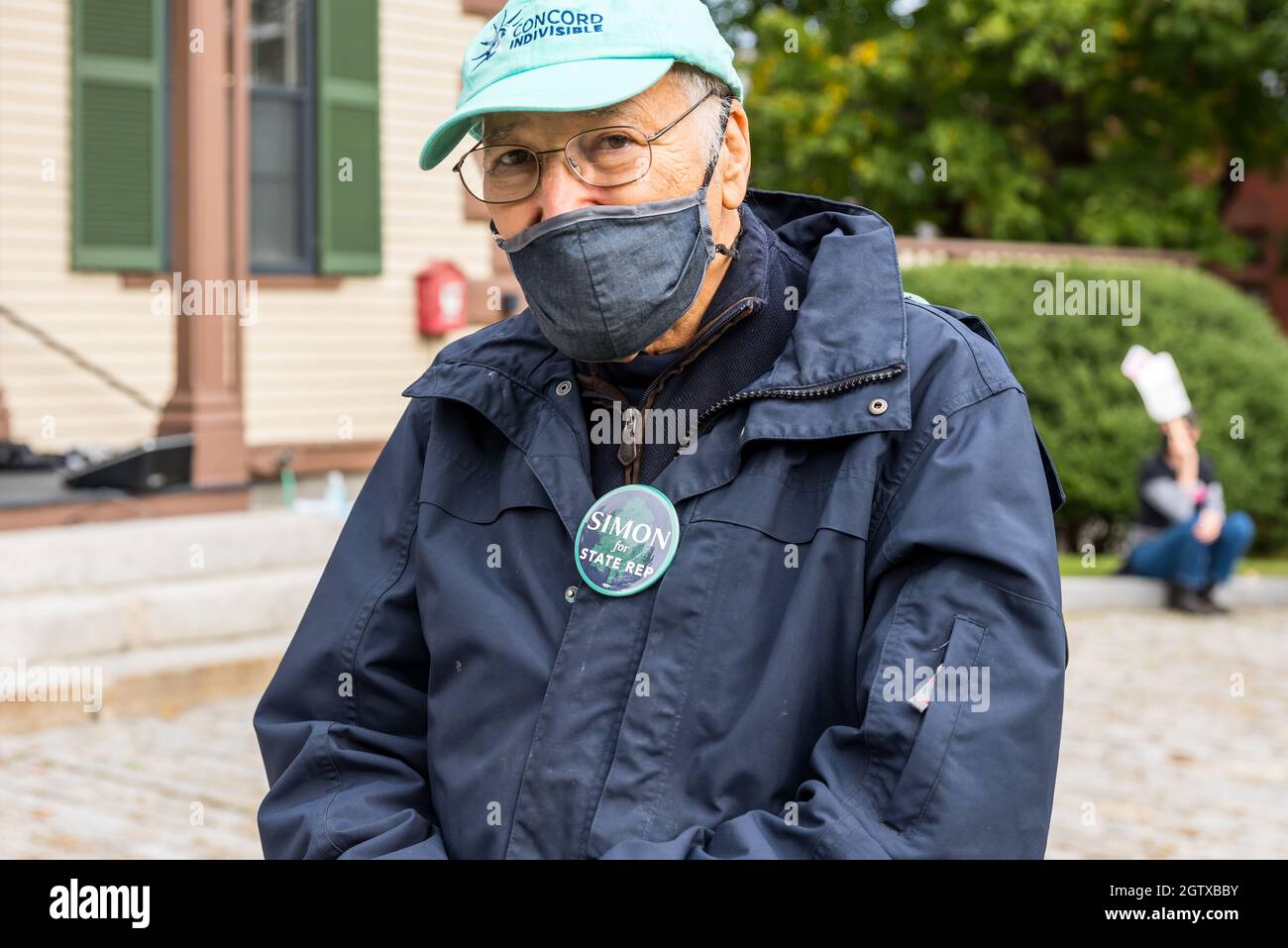 Kundgebung für Abtreibungsjustiz im Rathaus. Acton, Massachusetts. Oktober 2021. Stockfoto