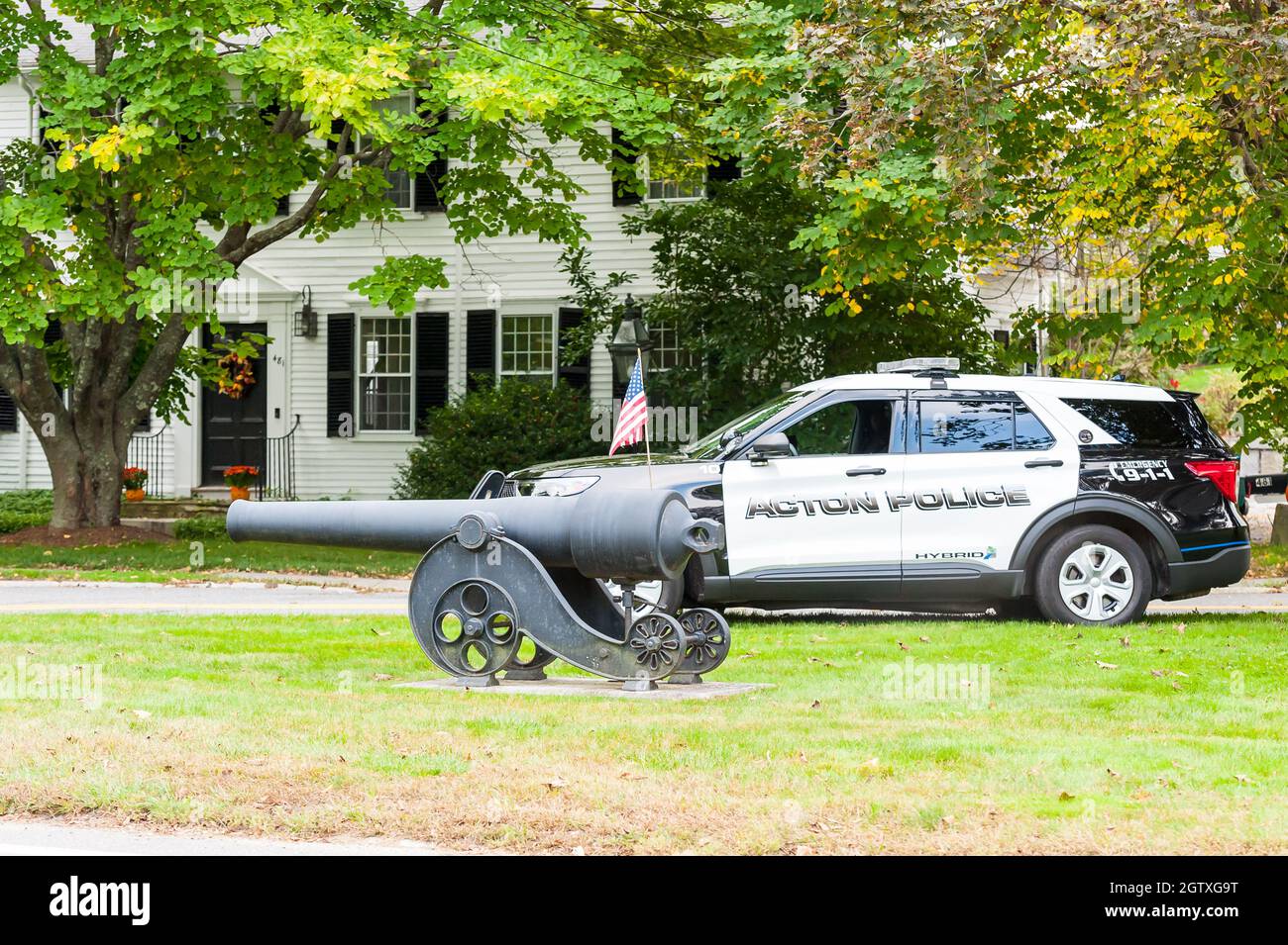 Kundgebung für Abtreibungsjustiz im Rathaus. Acton, Massachusetts. Oktober 2021. Stockfoto