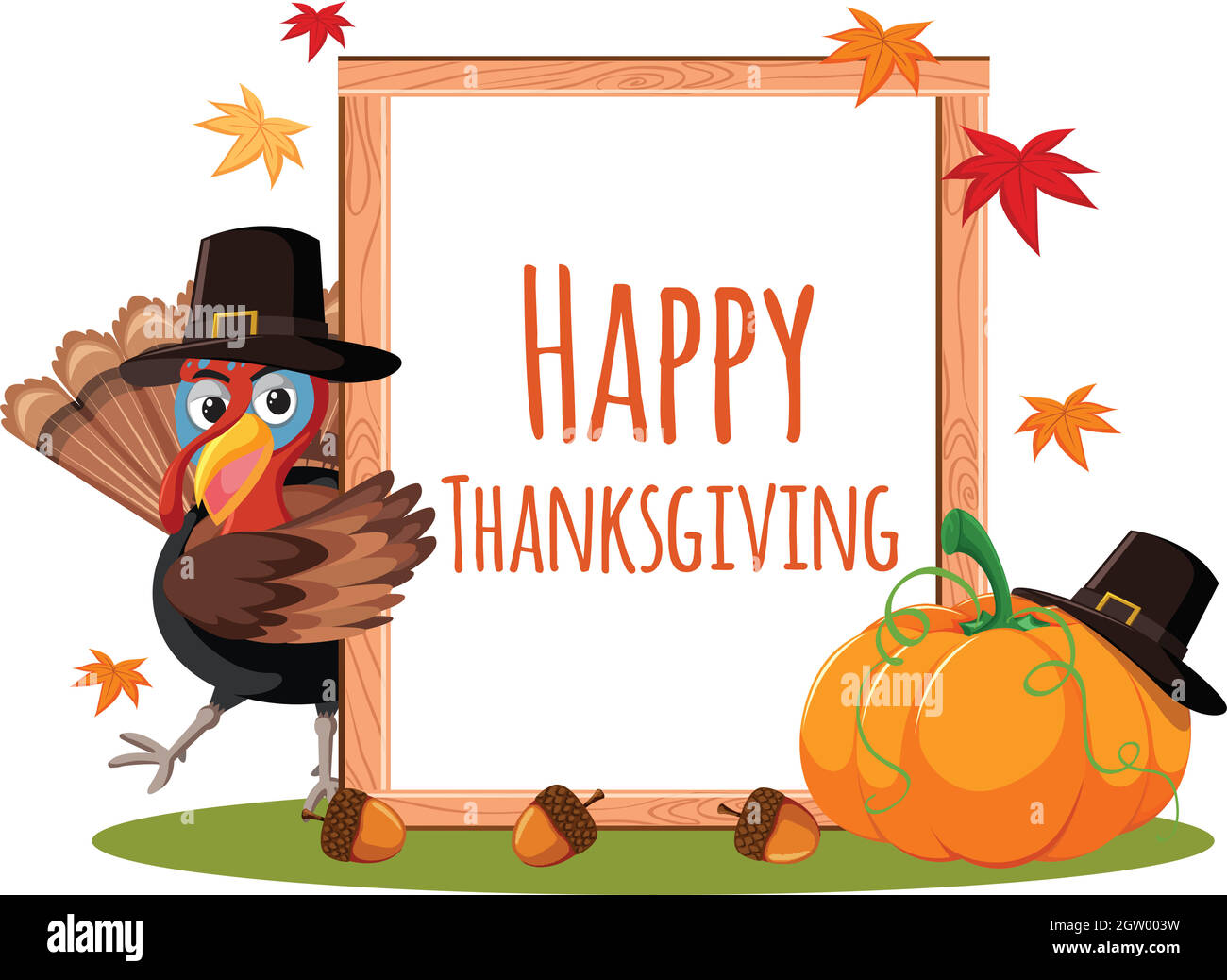 Happy Thanksgiving Card Konzept Stock Vektor