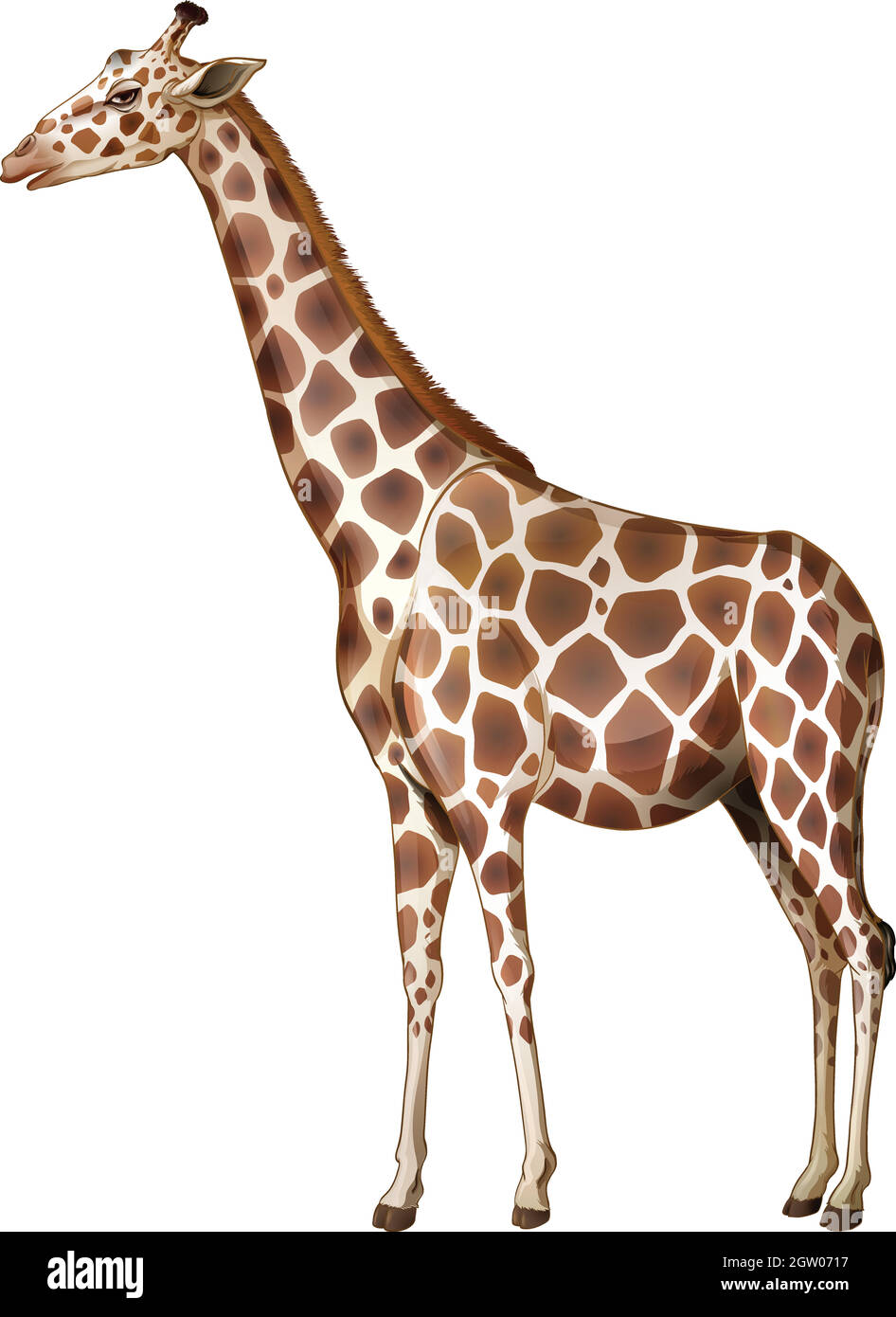 Eine giraffe Stock Vektor