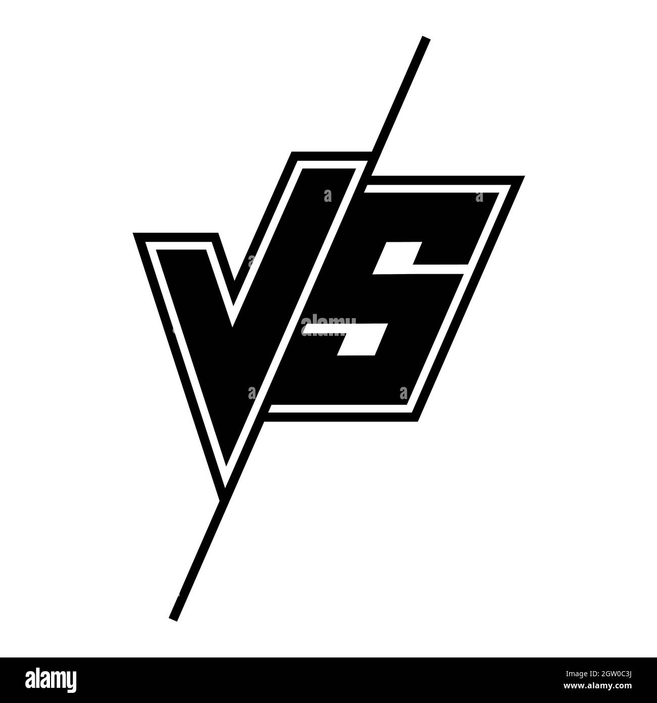 Versus-Symbol. GEGEN Logo-Konfrontation oder Oppositionskampf. Vector Duel Konzept Stock Vektor