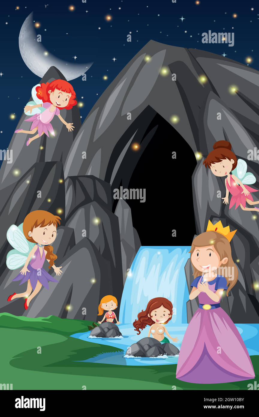 Ein Fantasy-Märchenland Stock Vektor