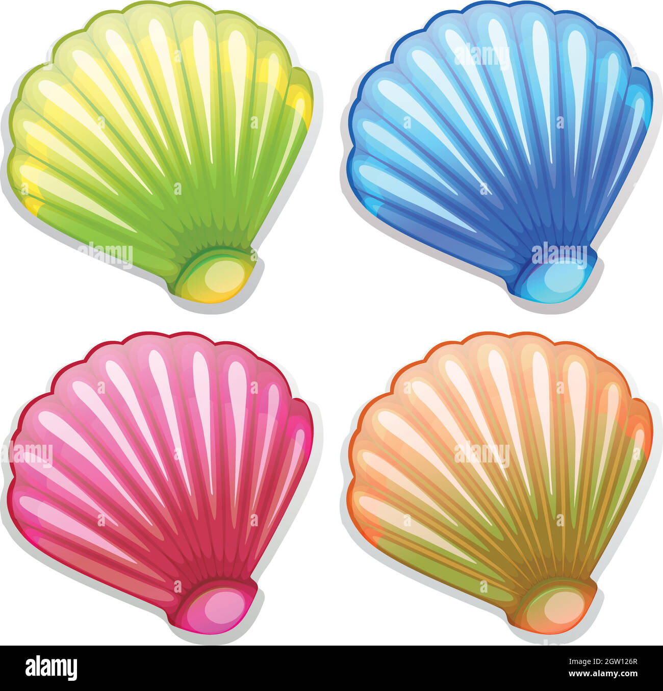 Bunte Muscheln Stock Vektor