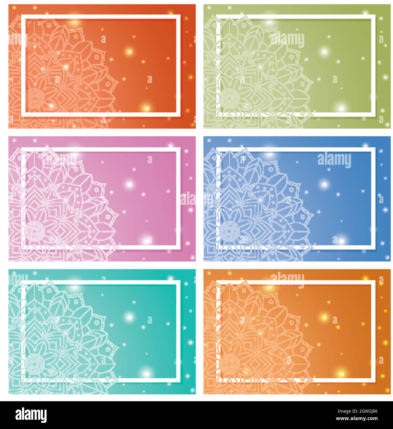 Hintergrundvorlagen mit Mandala-Mustern Stock Vektor