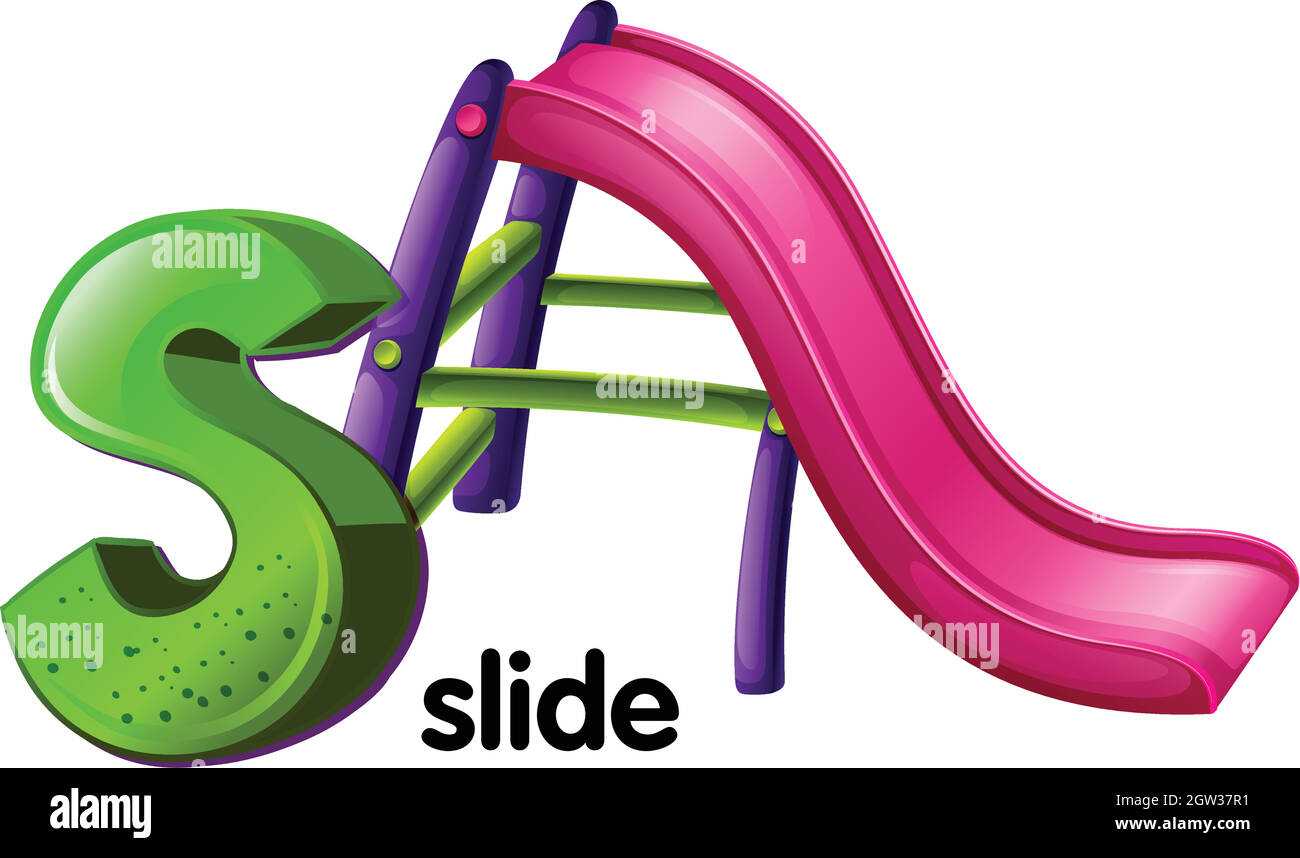 Ein Buchstabe S für Folie Stock Vektor