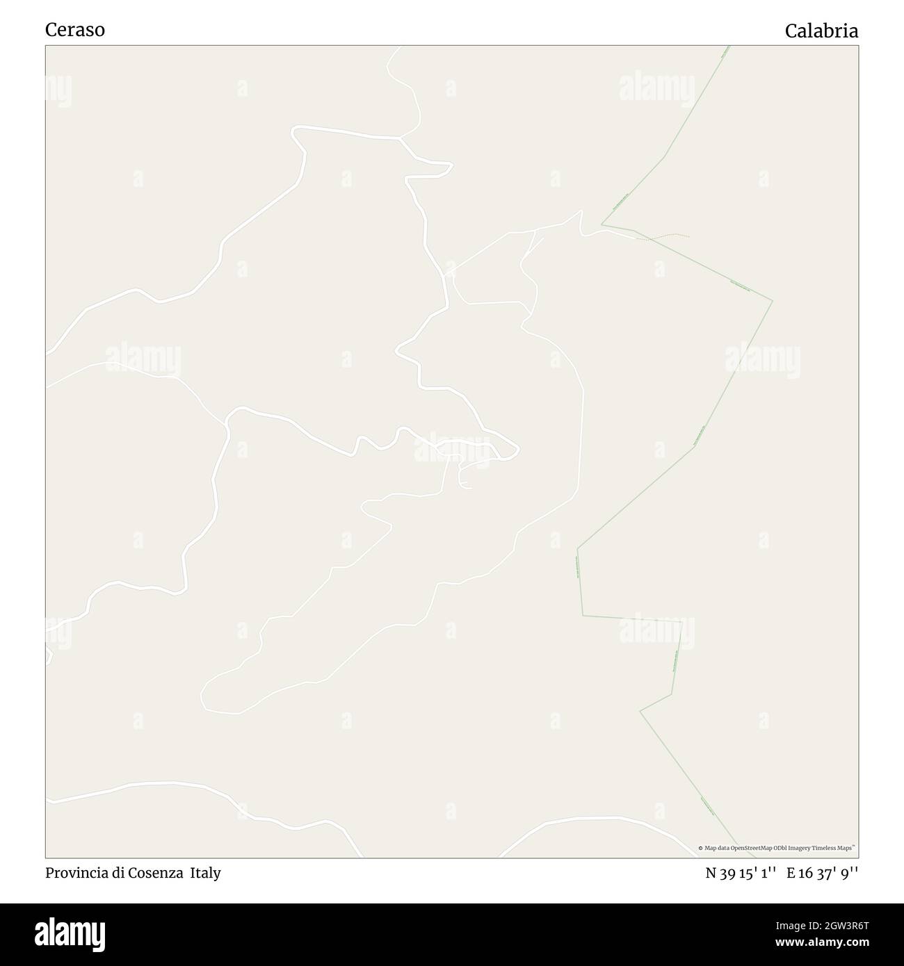 Ceraso, Provincia di Cosenza, Italien, Kalabrien, N 39 15' 1'', E 16 37' 9'', map, Timeless Map veröffentlicht im Jahr 2021. Reisende, Entdecker und Abenteurer wie Florence Nightingale, David Livingstone, Ernest Shackleton, Lewis and Clark und Sherlock Holmes haben sich bei der Planung von Reisen zu den entlegensten Ecken der Welt auf Karten verlassen.Timeless Maps kartiert die meisten Orte auf der Welt und zeigt die Verwirklichung großer Träume Stockfoto