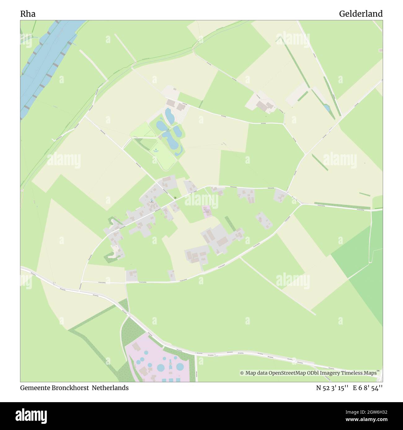 RHA, Gemeente Bronckhorst, Niederlande, Gelderland, N 52 3' 15'', E 6 8' 54'', map, Timeless Map veröffentlicht im Jahr 2021. Reisende, Entdecker und Abenteurer wie Florence Nightingale, David Livingstone, Ernest Shackleton, Lewis and Clark und Sherlock Holmes haben sich bei der Planung von Reisen zu den entlegensten Ecken der Welt auf Karten verlassen.Timeless Maps kartiert die meisten Orte auf der Welt und zeigt die Verwirklichung großer Träume Stockfoto