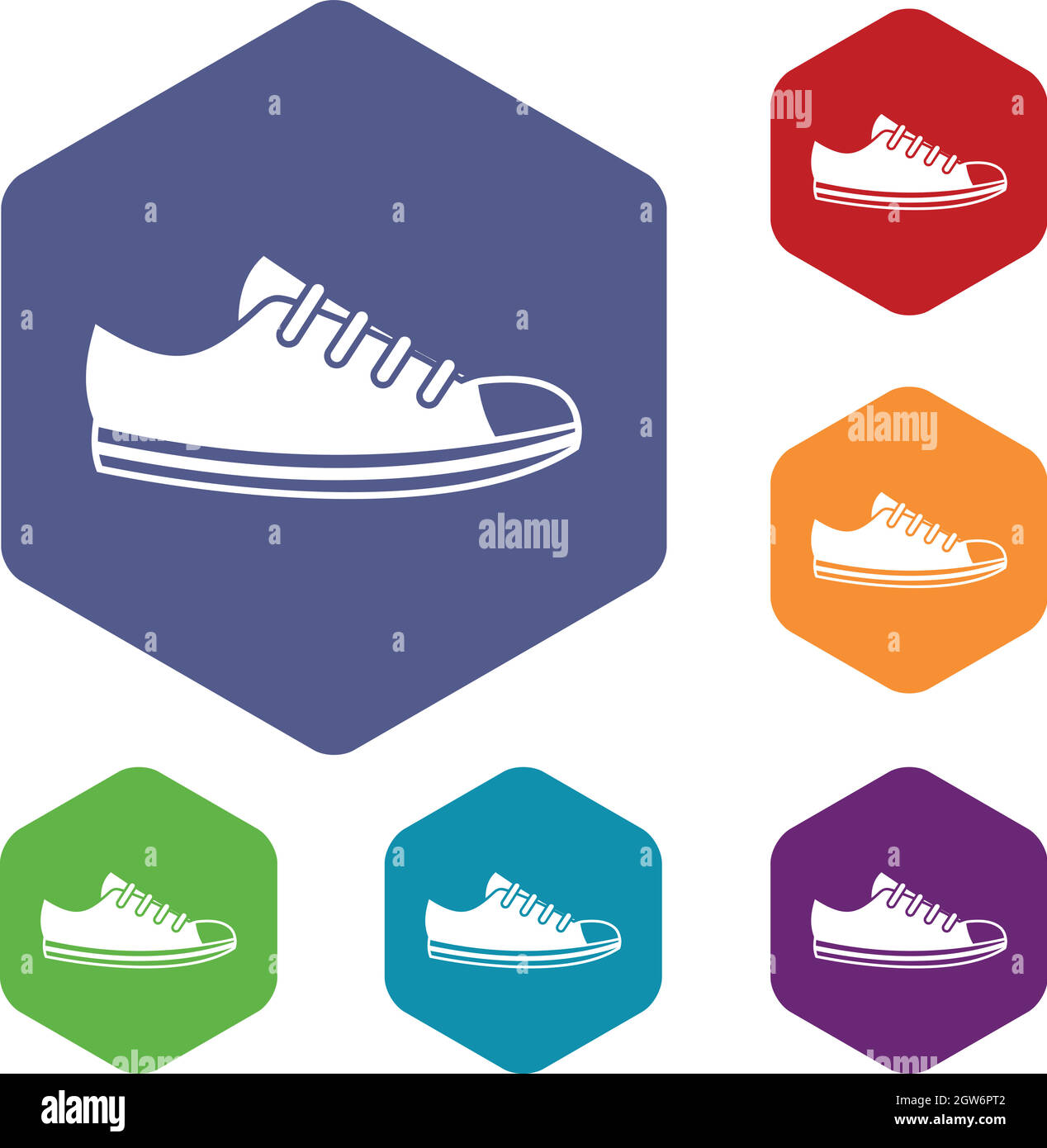 Canvas Sneaker Icons set Stock Vektor