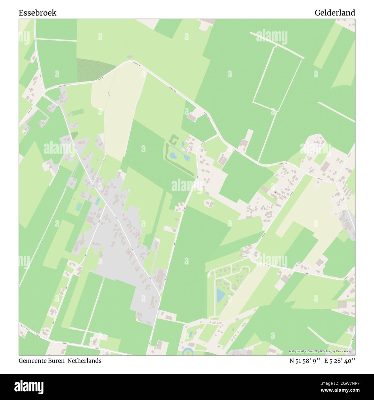 Essebroek, Gemeente Buren, Niederlande, Gelderland, N 51 58' 9'', E 5 28' 40'', map, Timeless Map veröffentlicht im Jahr 2021. Reisende, Entdecker und Abenteurer wie Florence Nightingale, David Livingstone, Ernest Shackleton, Lewis and Clark und Sherlock Holmes haben sich bei der Planung von Reisen zu den entlegensten Ecken der Welt auf Karten verlassen.Timeless Maps kartiert die meisten Orte auf der Welt und zeigt die Verwirklichung großer Träume Stockfoto