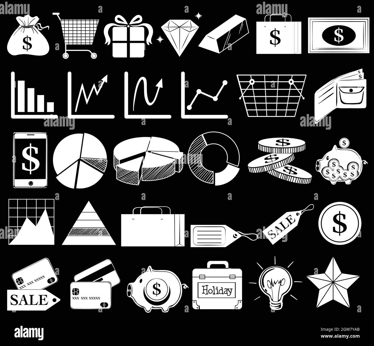 Verschiedene Symbole Stock Vektor