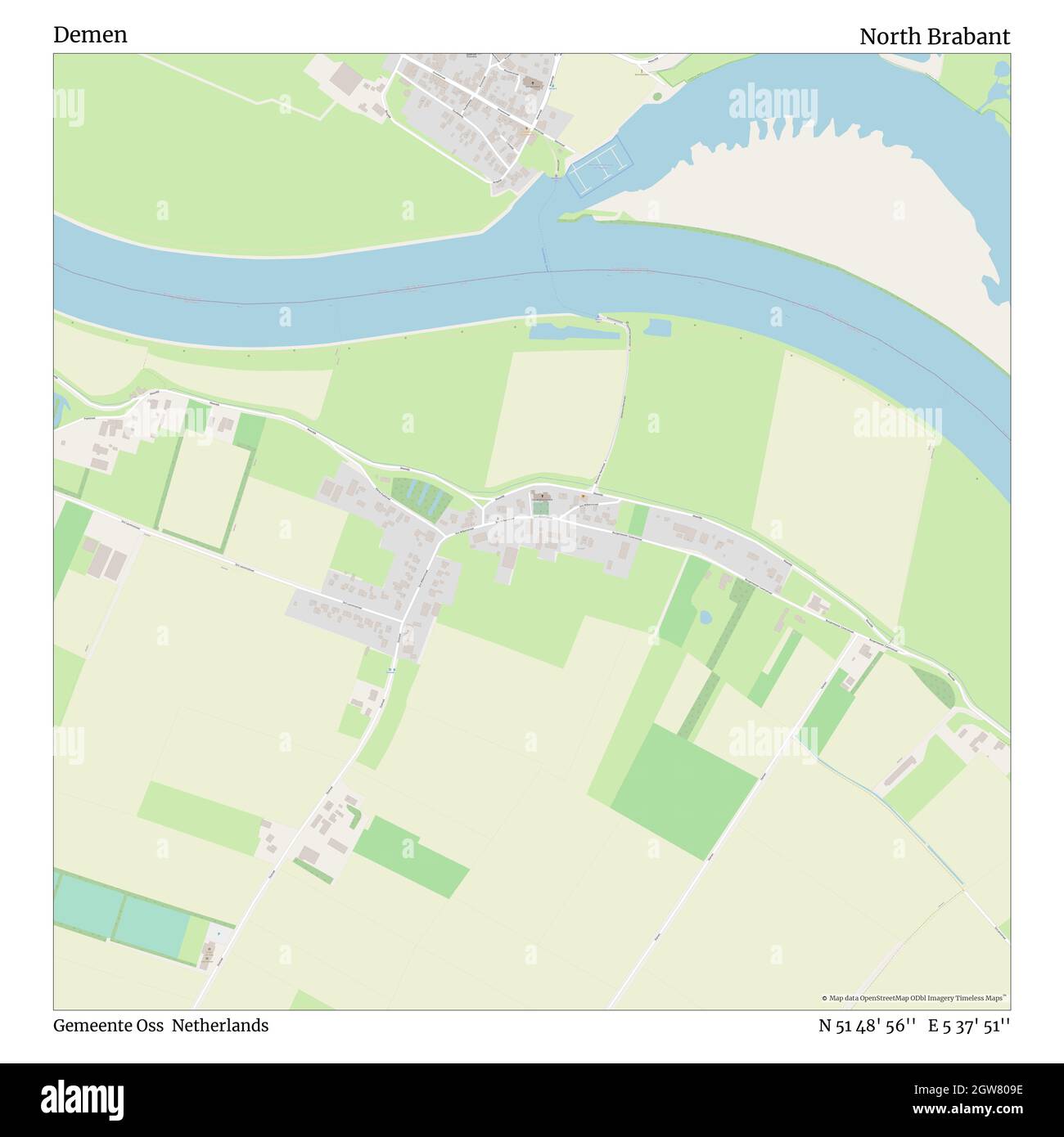 Damen, Gemeente Oss, Niederlande, Nordbrabant, N 51 48' 56'', E 5 37' 51'', map, Timeless Map veröffentlicht im Jahr 2021. Reisende, Entdecker und Abenteurer wie Florence Nightingale, David Livingstone, Ernest Shackleton, Lewis and Clark und Sherlock Holmes haben sich bei der Planung von Reisen zu den entlegensten Ecken der Welt auf Karten verlassen.Timeless Maps kartiert die meisten Orte auf der Welt und zeigt die Verwirklichung großer Träume Stockfoto