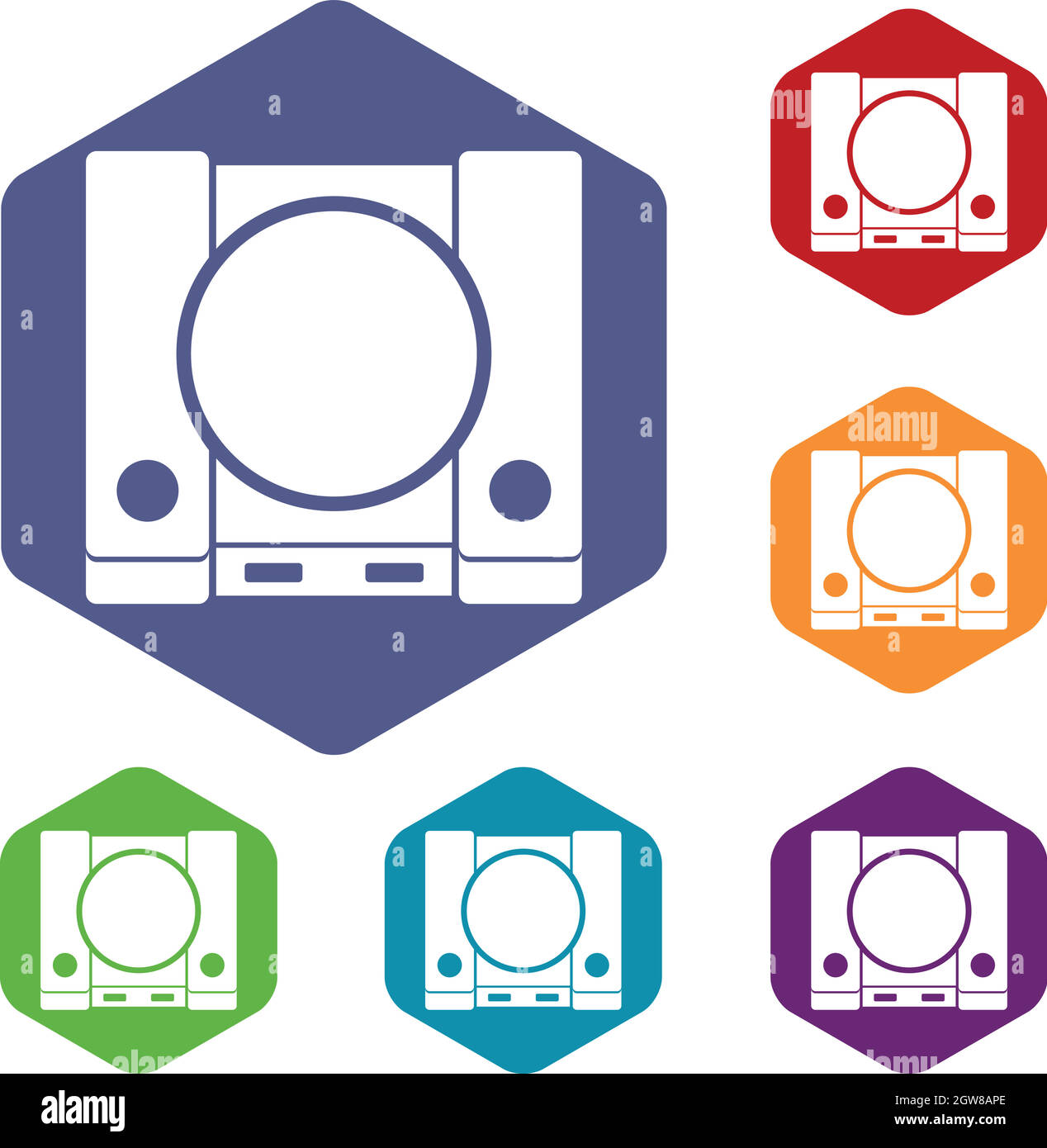 PlayStation Icons set Stock Vektor