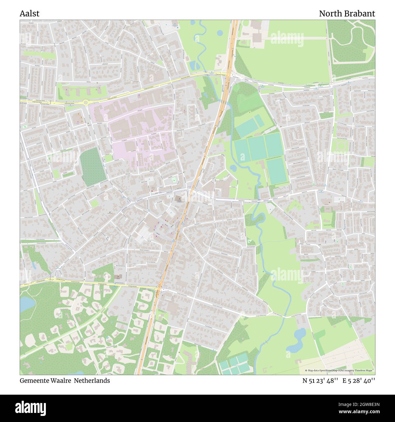 Aalst, Gemeente Waalre, Niederlande, Nordbrabant, N 51 23' 48'', E 5 28' 40'', map, Timeless Map veröffentlicht im Jahr 2021. Reisende, Entdecker und Abenteurer wie Florence Nightingale, David Livingstone, Ernest Shackleton, Lewis and Clark und Sherlock Holmes haben sich bei der Planung von Reisen zu den entlegensten Ecken der Welt auf Karten verlassen.Timeless Maps kartiert die meisten Orte auf der Welt und zeigt die Verwirklichung großer Träume Stockfoto