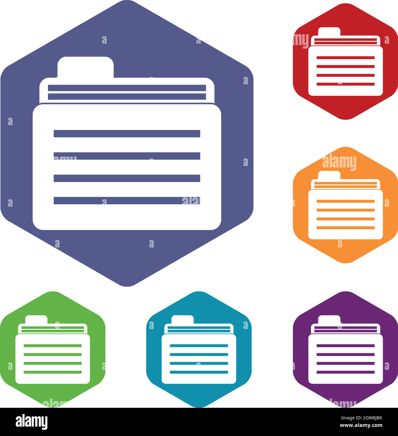 Datei Ordner Icons set Stock Vektor