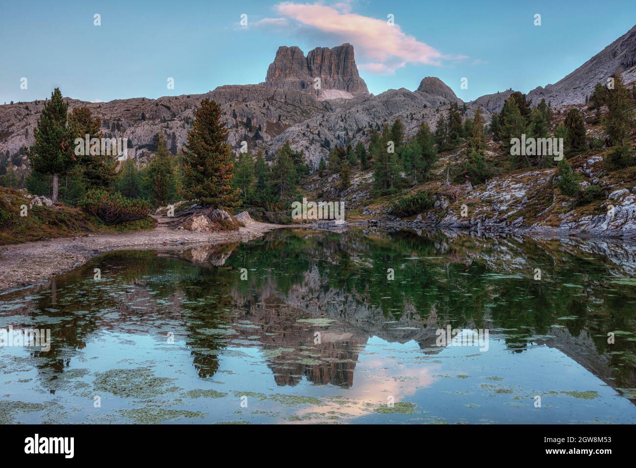Lago Limites, Belluno, Venetien, Dolomiten, Italien Stockfoto