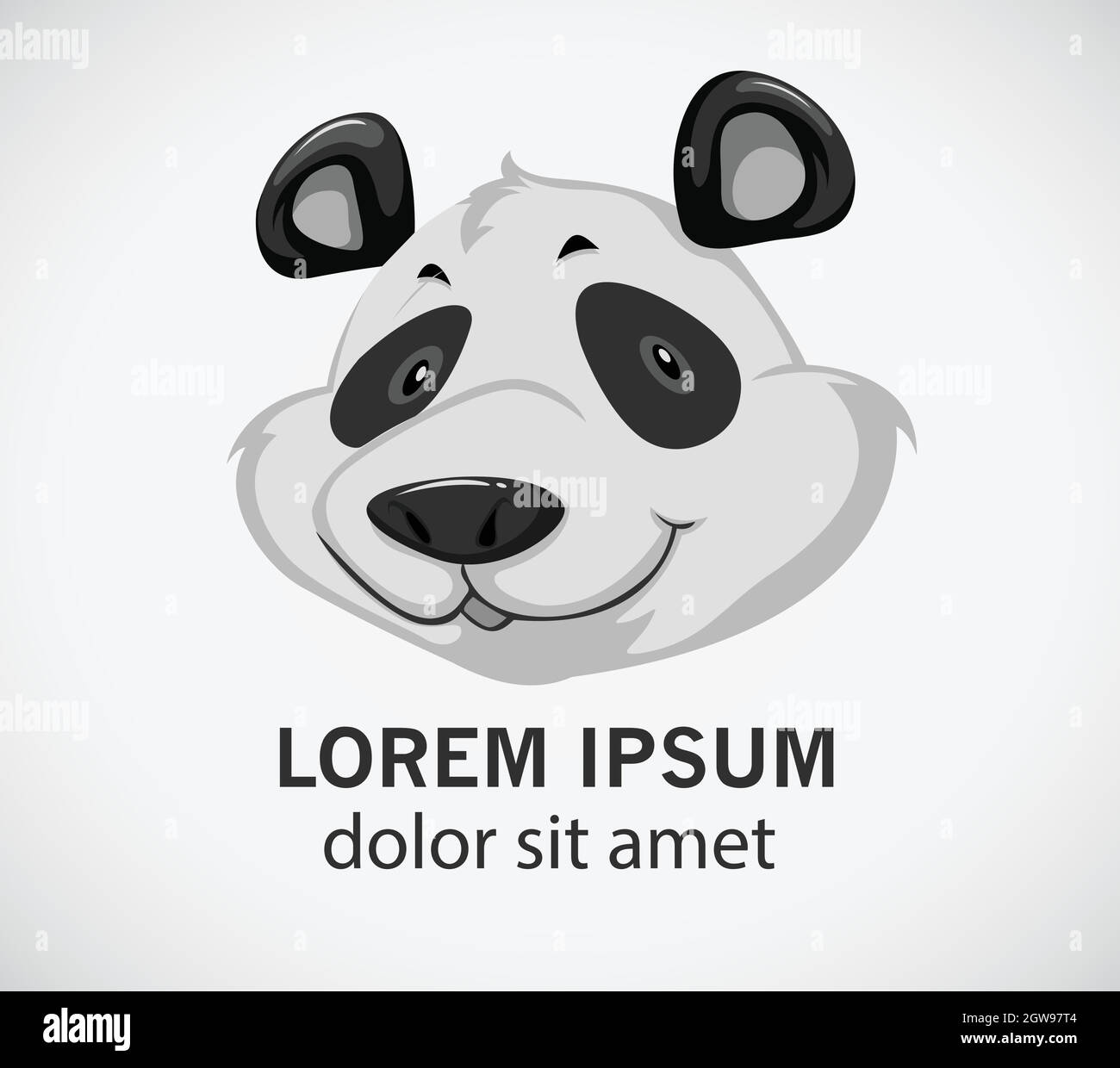 Kopf eines Pandas Stock Vektor