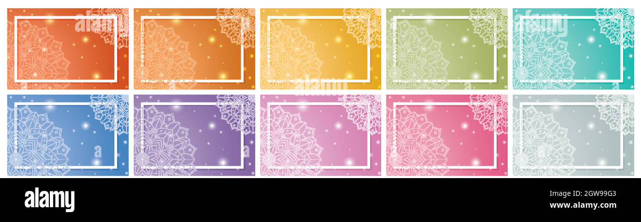 Hintergrundvorlage mit Mandala-Designs Stock Vektor