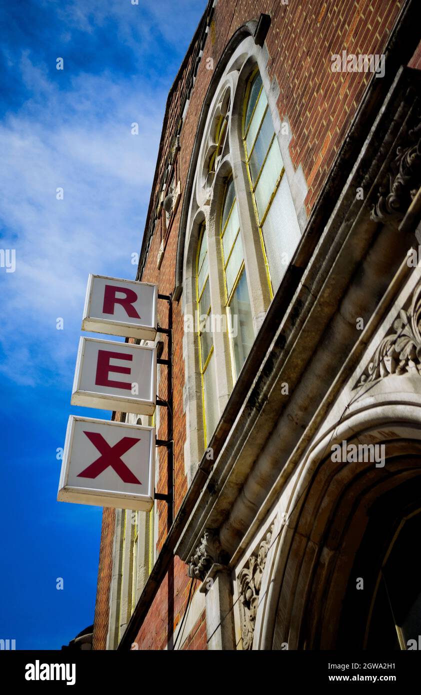 Das Rex-Kino in Wareham, das älteste noch funktionierende Kino in Dorset, wurde 1889 in Wareham, Dorset, England, erbaut Stockfoto