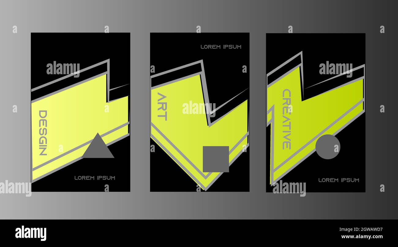 Abstraktes Design von Kunstbroschüren. Banner mit Linienmuster. Geeignet als Poster-Layout oder Hintergrund für Karte, Webdesign, .Poster Stock Vektor