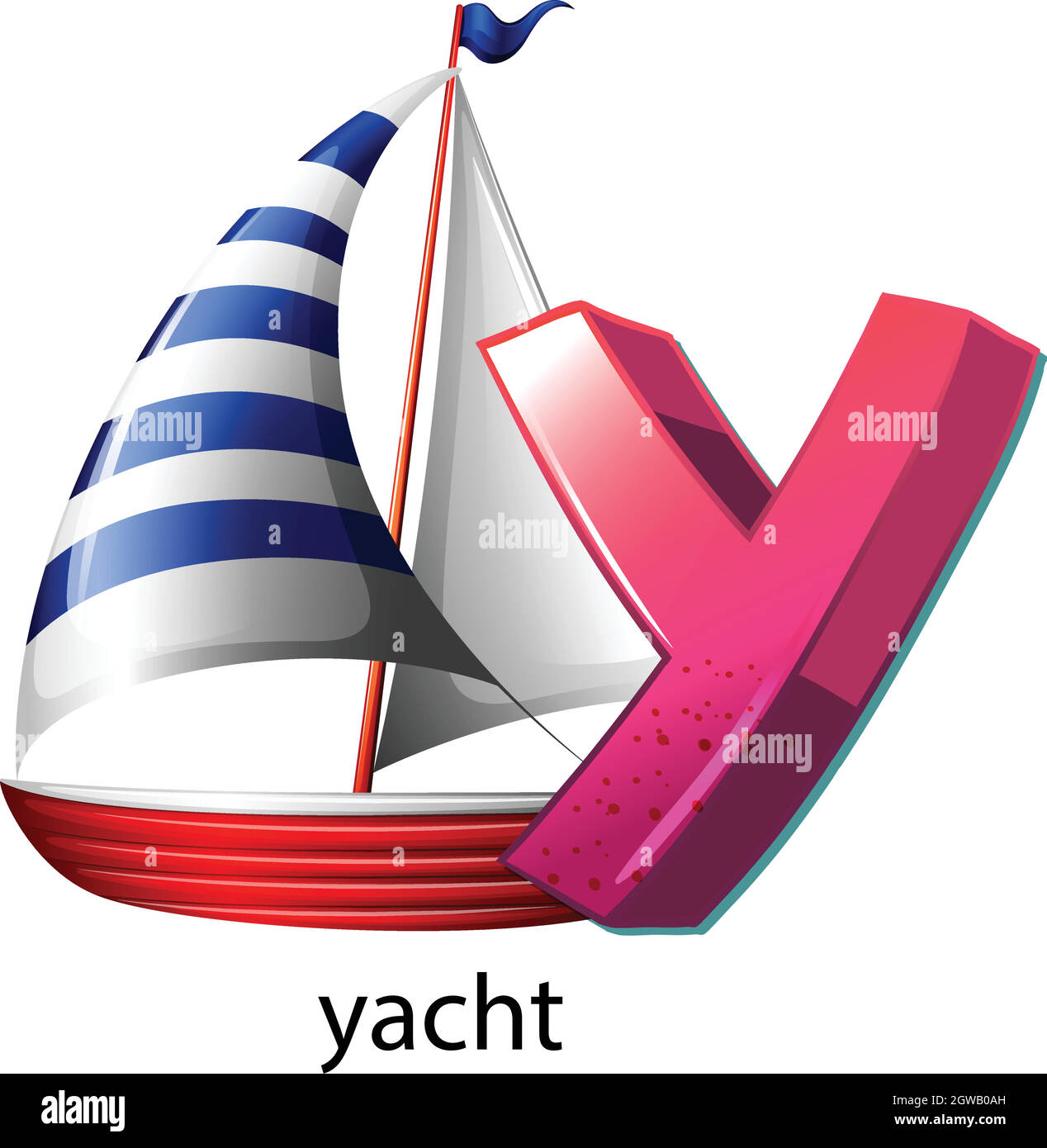 Ein Buchstabe Y Stock Vektor