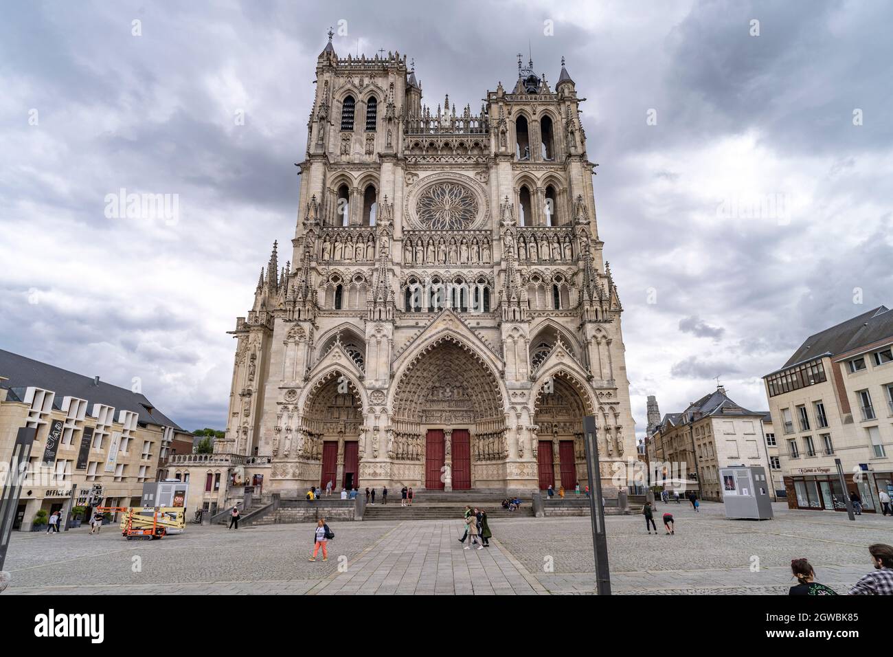 Kathedrale Notre Dame d’Amiens, Amiens, Frankreich | Kathedrale Basilika unserer Lieben Frau von Amiens, Amiens, Frankreich Stockfoto