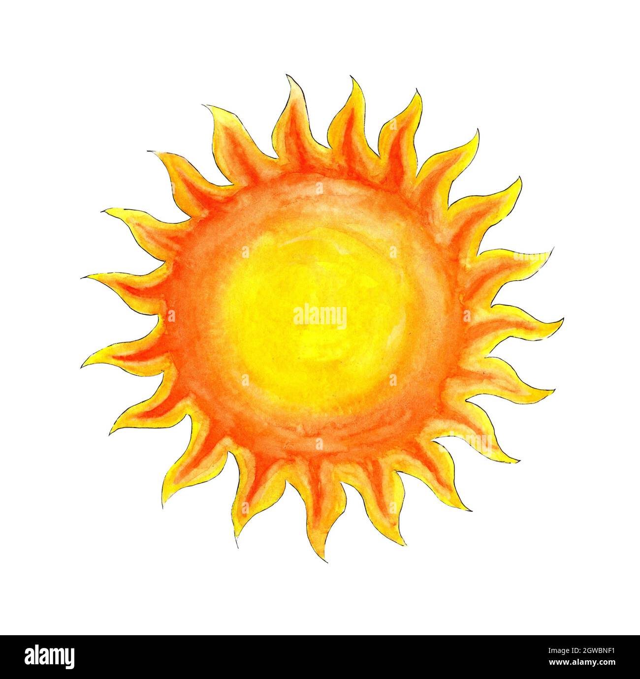 Aquarell Darstellung Der Sonne Schnelle Skizze Kinderdarstellung aquarell-darstellung-der-sonne-schnelle-skizze-kinderdarstellung