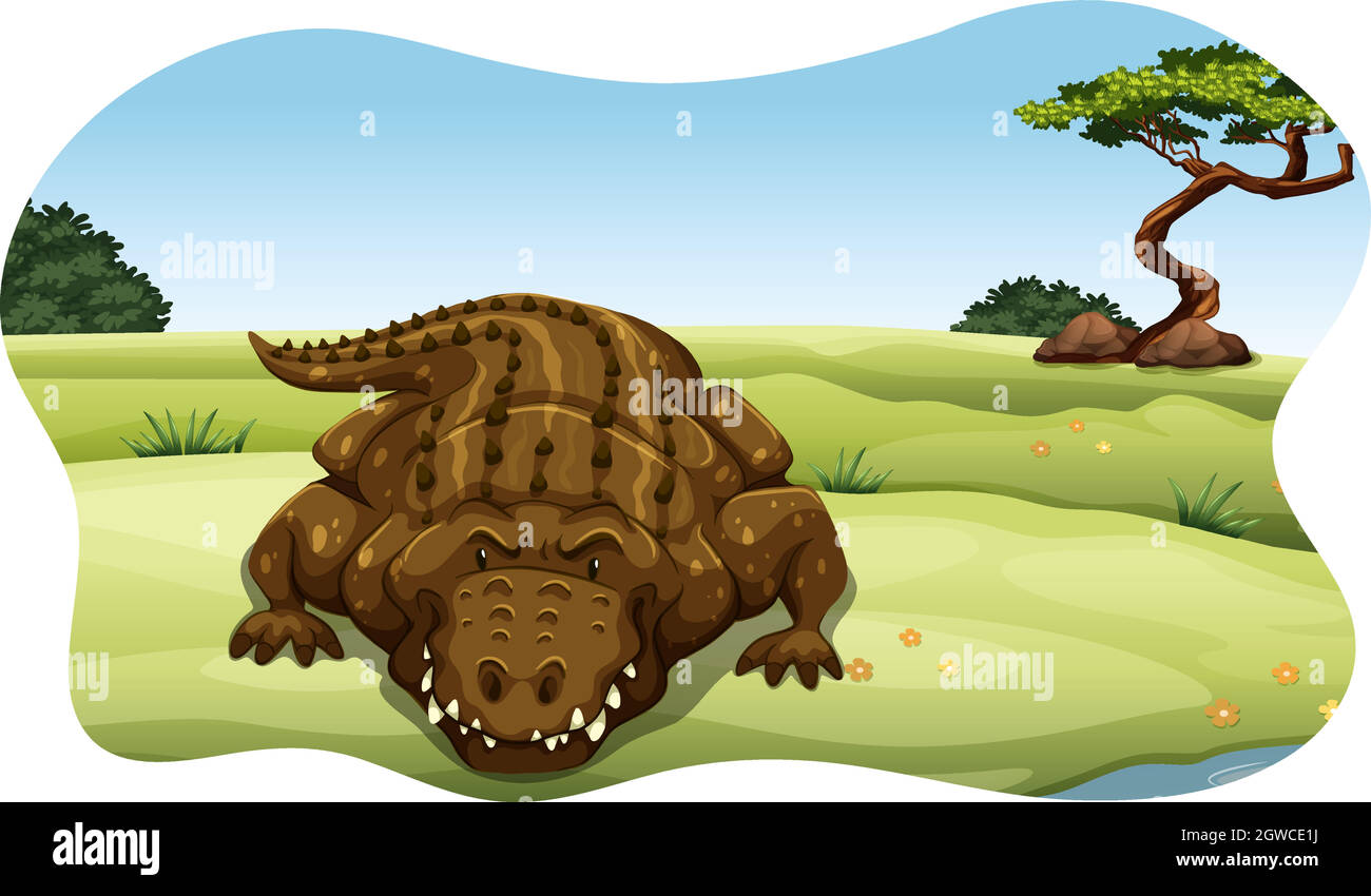 Cartoon krokodil clipart Ausgeschnittene Stockfotos und -bilder - Alamy