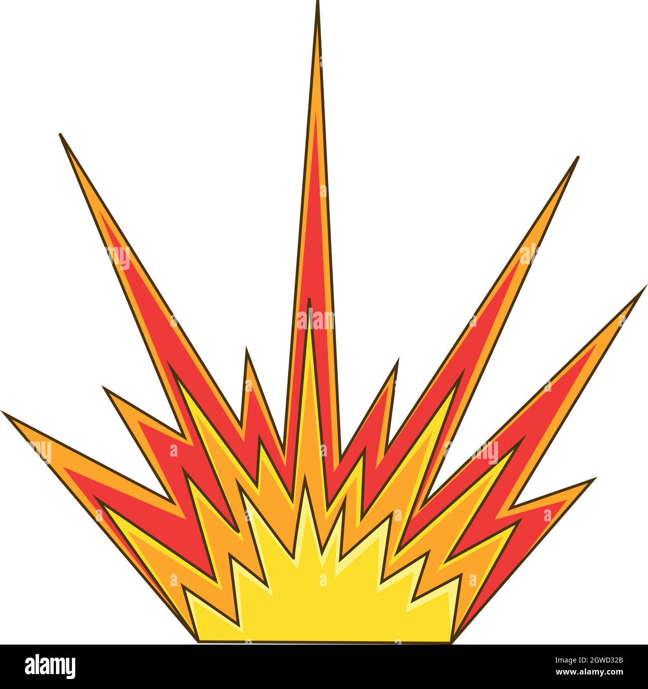 Explodieren flash Symbol, Cartoon Stil Stock Vektor