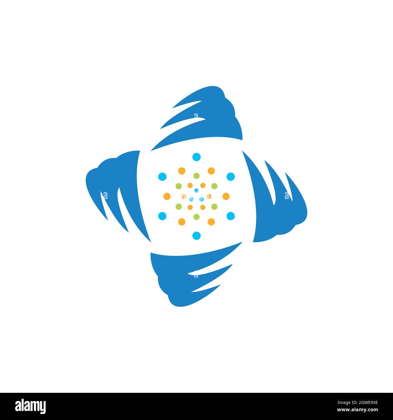Abstraktes Sternplanetarium Logo Symbol flach Vektor Konzept Grafikdesign Stock Vektor