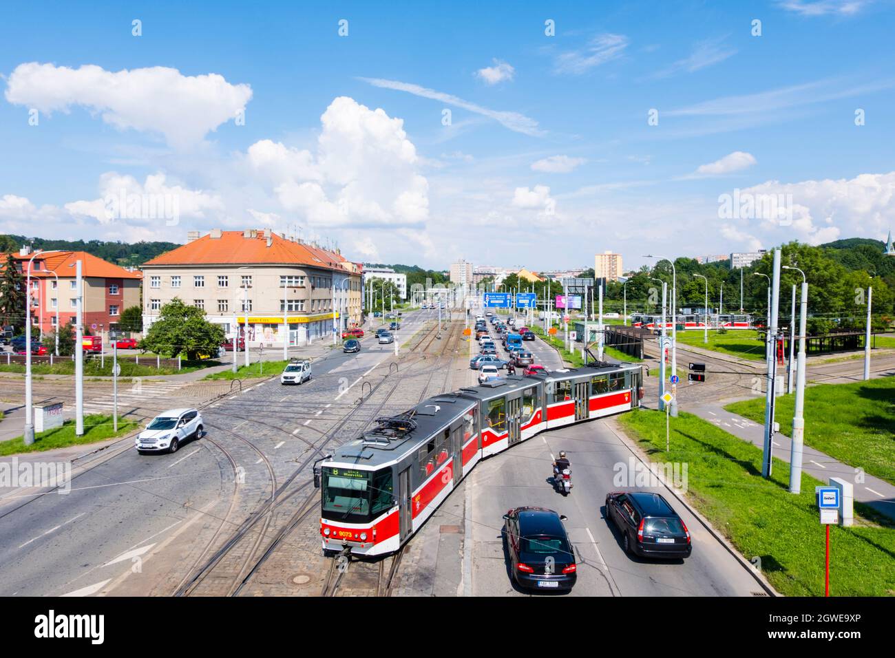 Podebradska, Hloubetain, Prag, Tschechische Republik Stockfoto