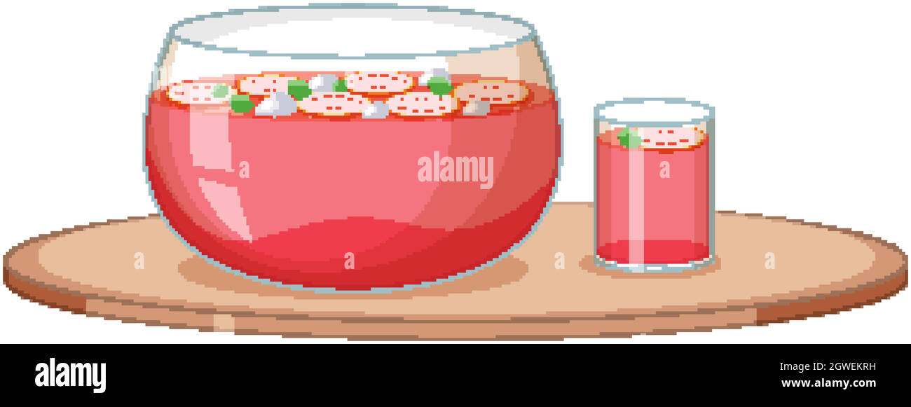 Mocktails Fruchtgetränk auf dem Tisch auf weißem Hintergrund Stock Vektor