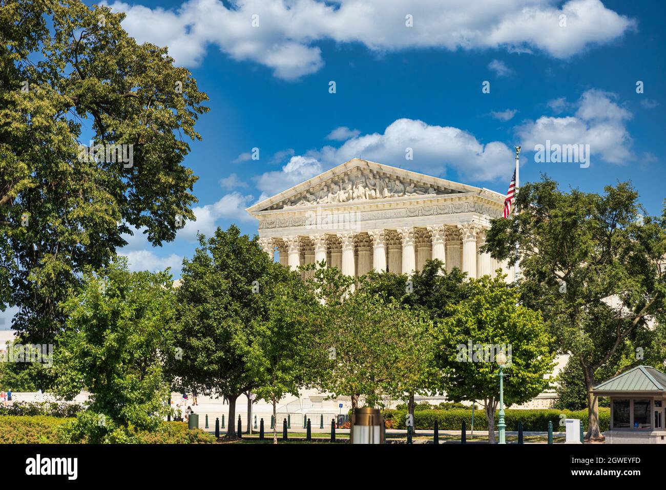 Fassade des Obersten Gerichts der USA in Washington DC - USA Stockfoto