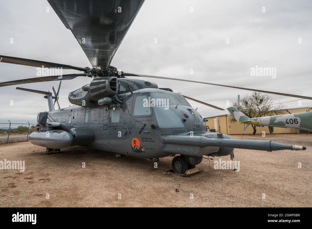 Ein Sikorsky MH-53M Pave Low IV Kampfhubschrauber im Pima Air & Space Museum, Tucson, Arizona. Stockfoto