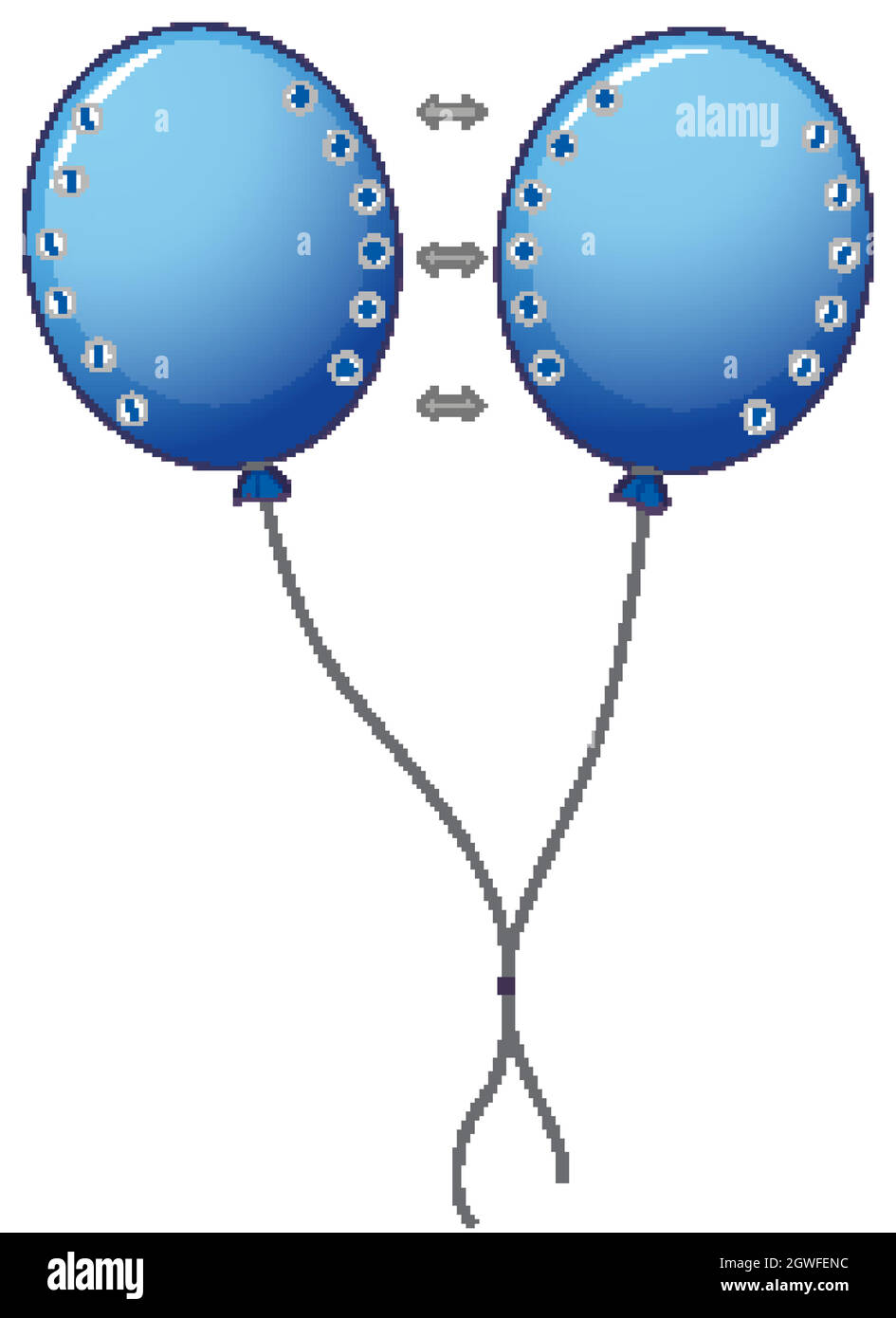 Diagramm mit elektrostatischen Ballons Stock Vektor