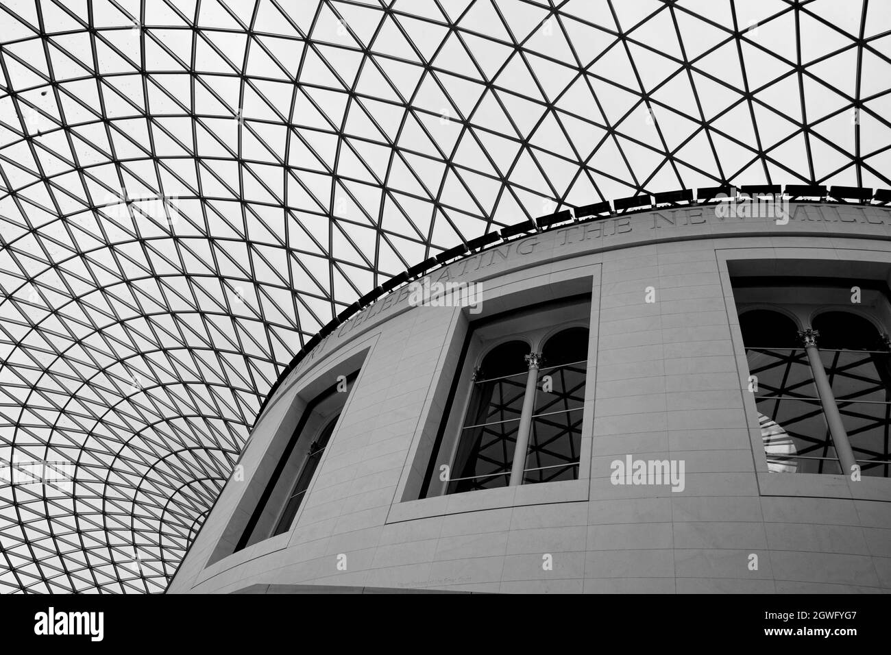 Das atemberaubende Dach des Great Court im British Museum, London Stockfoto