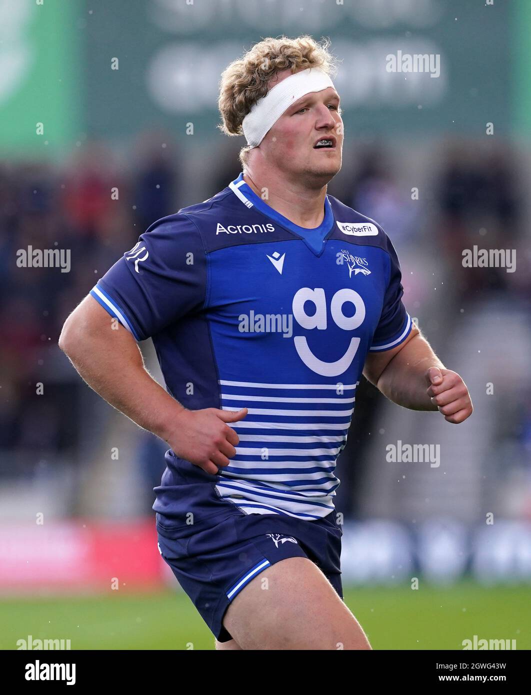 Sale Sharks' Ross Harrison während des Spiels der Gallagher Premiership im AJ Bell Stadium, Salford. Bilddatum: Sonntag, 3. Oktober 2021. Stockfoto