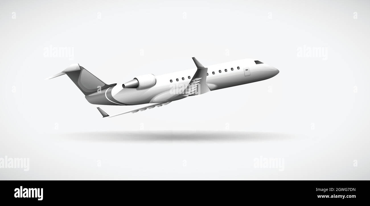 Ein Flugzeug, das unterwegs ist Stock Vektor