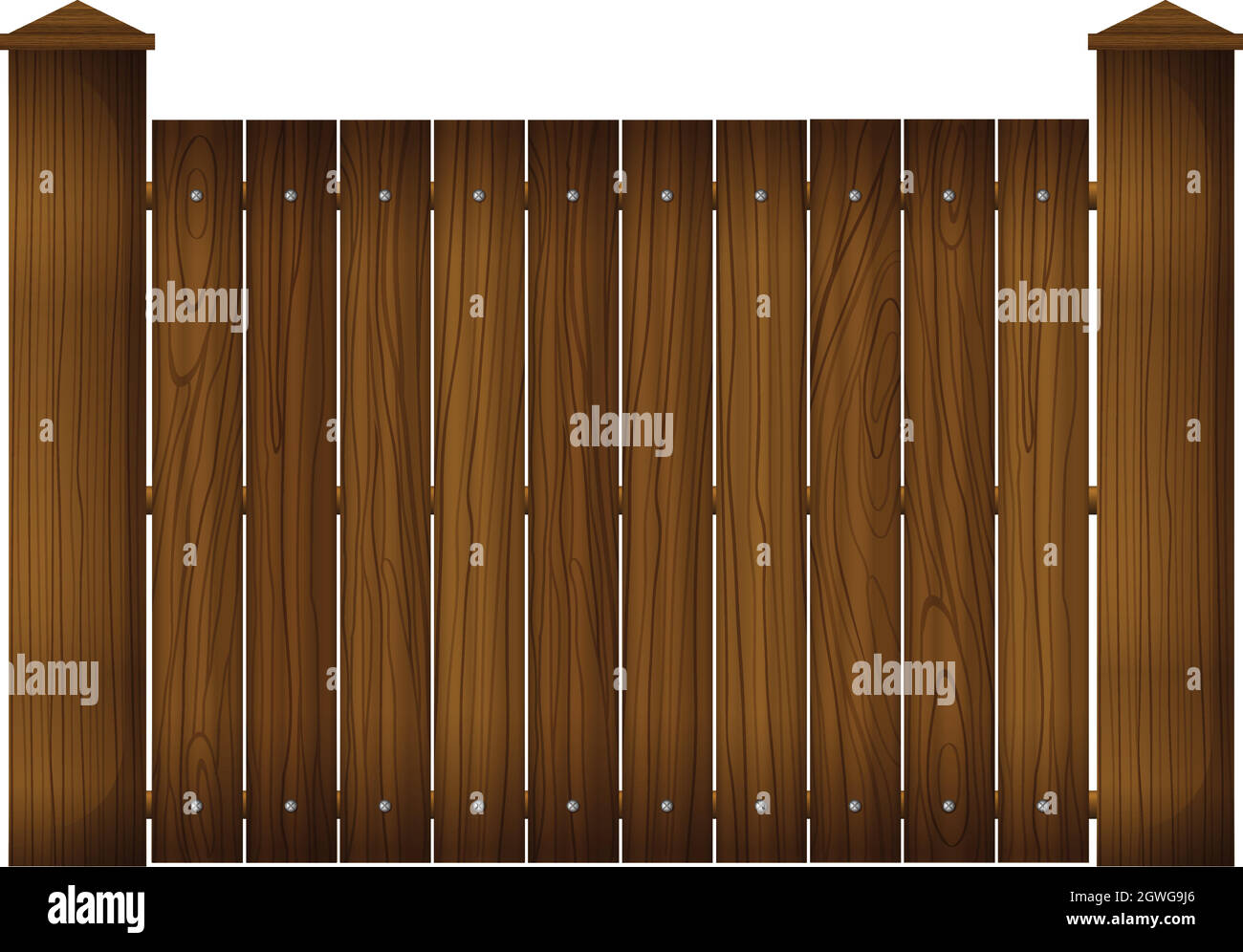 Ein Holzzaun Stock Vektor