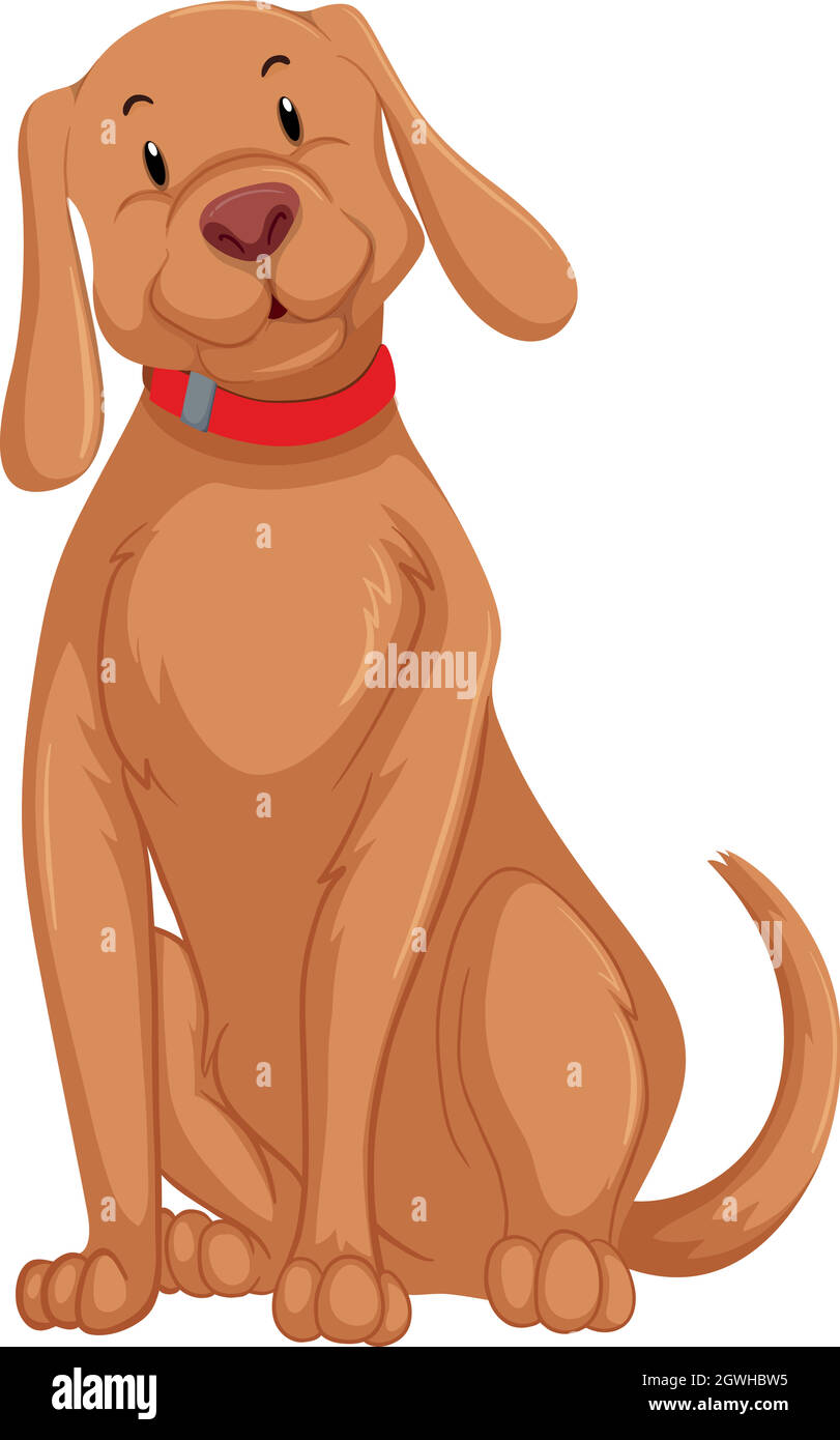 Ein niedlicher Hundecharakter Stock Vektor
